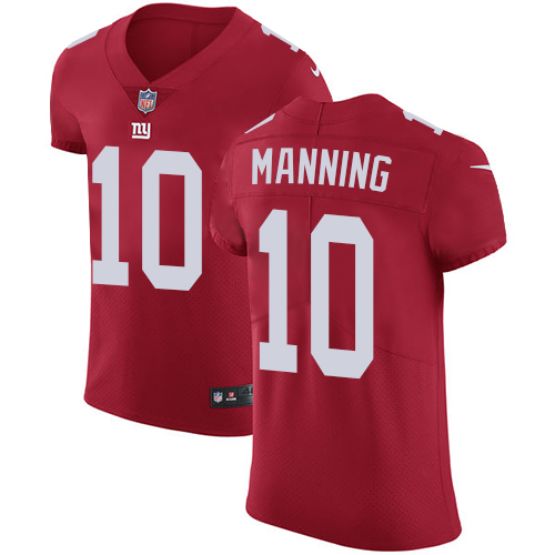 Nike Giants #10 Eli Manning Red Alternate Men's Stitched NFL Vapor Untouchable Elite Jersey